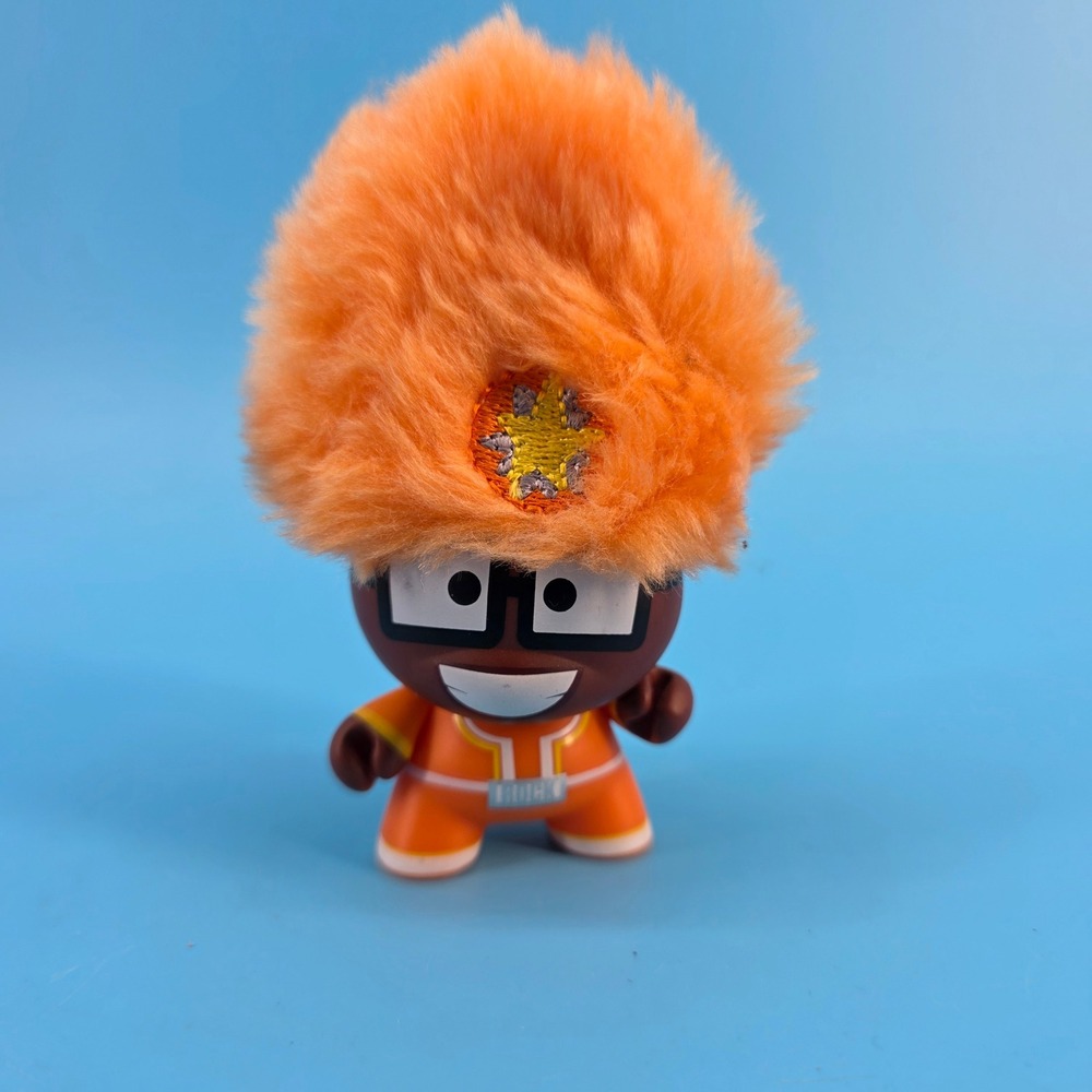 Kidrobot Yo Gabba Gabba DJ Lance Rock‎ Vinyl Figure with Removable Fuzzy Hat 3"